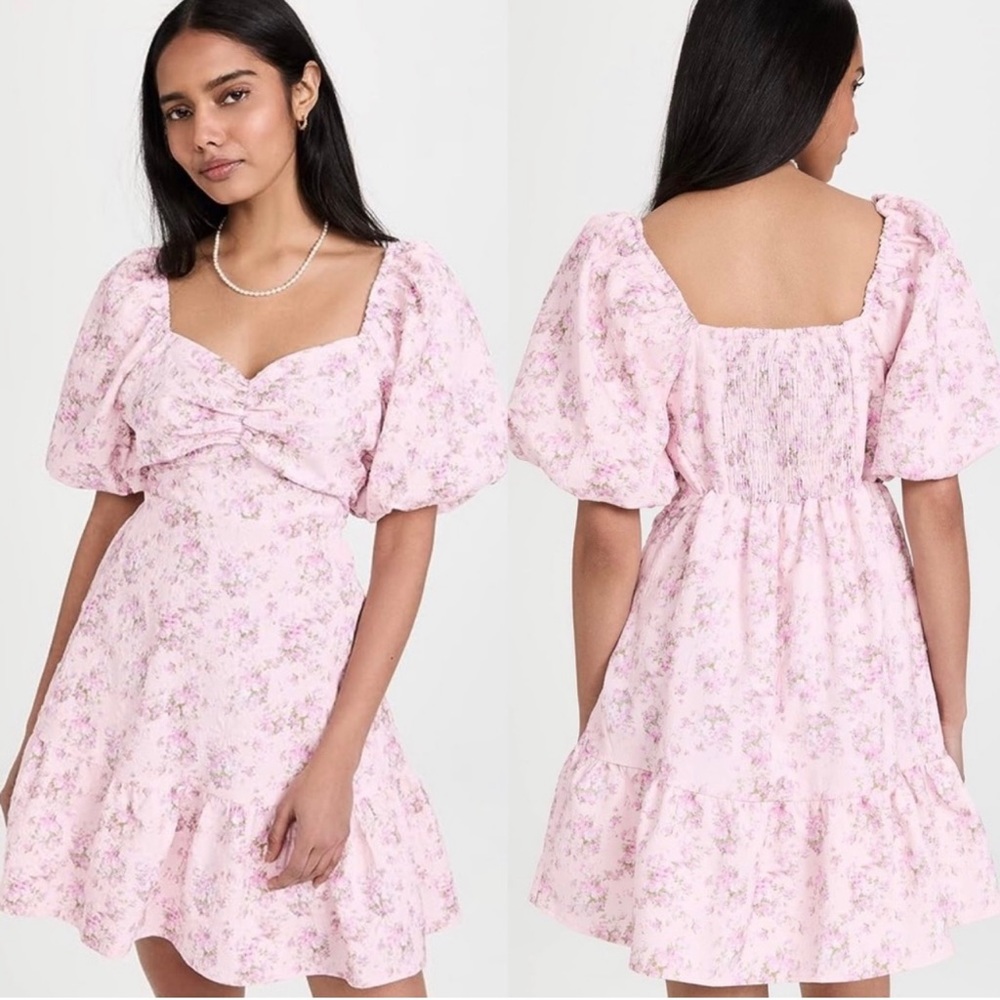 English factory puff sleeve mini dress